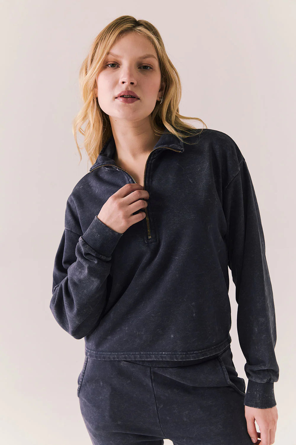 Ithaca Navy Half Zip CWA621 - CHASER