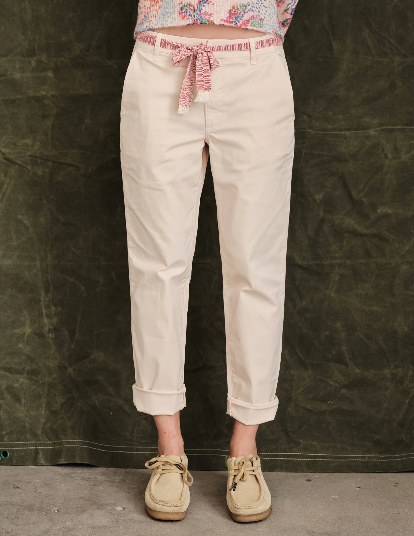 Roll up Trouser with Trim J50T9 - Sundry