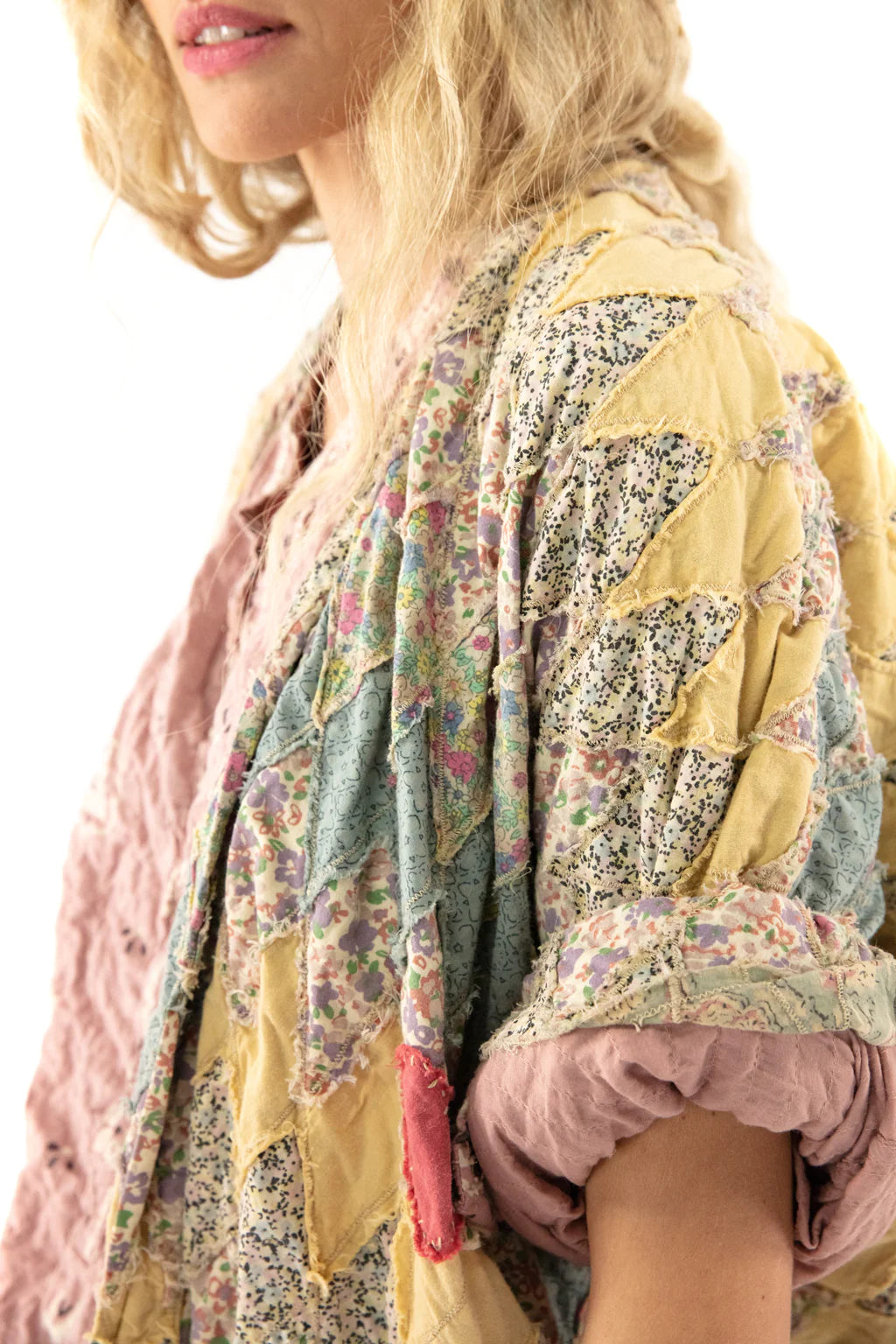 Patchwork Muse Kimono 569 - Magnolia Pearl