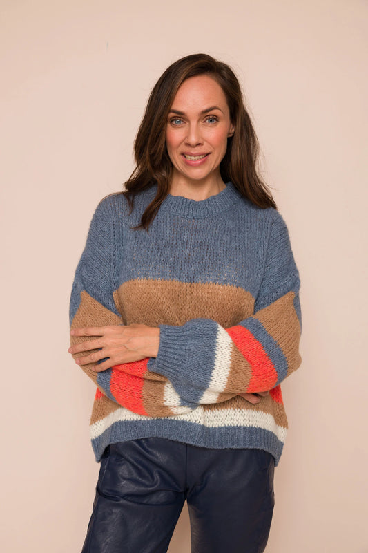 Francesco Stripe Knit Sweater -Suzy D London
