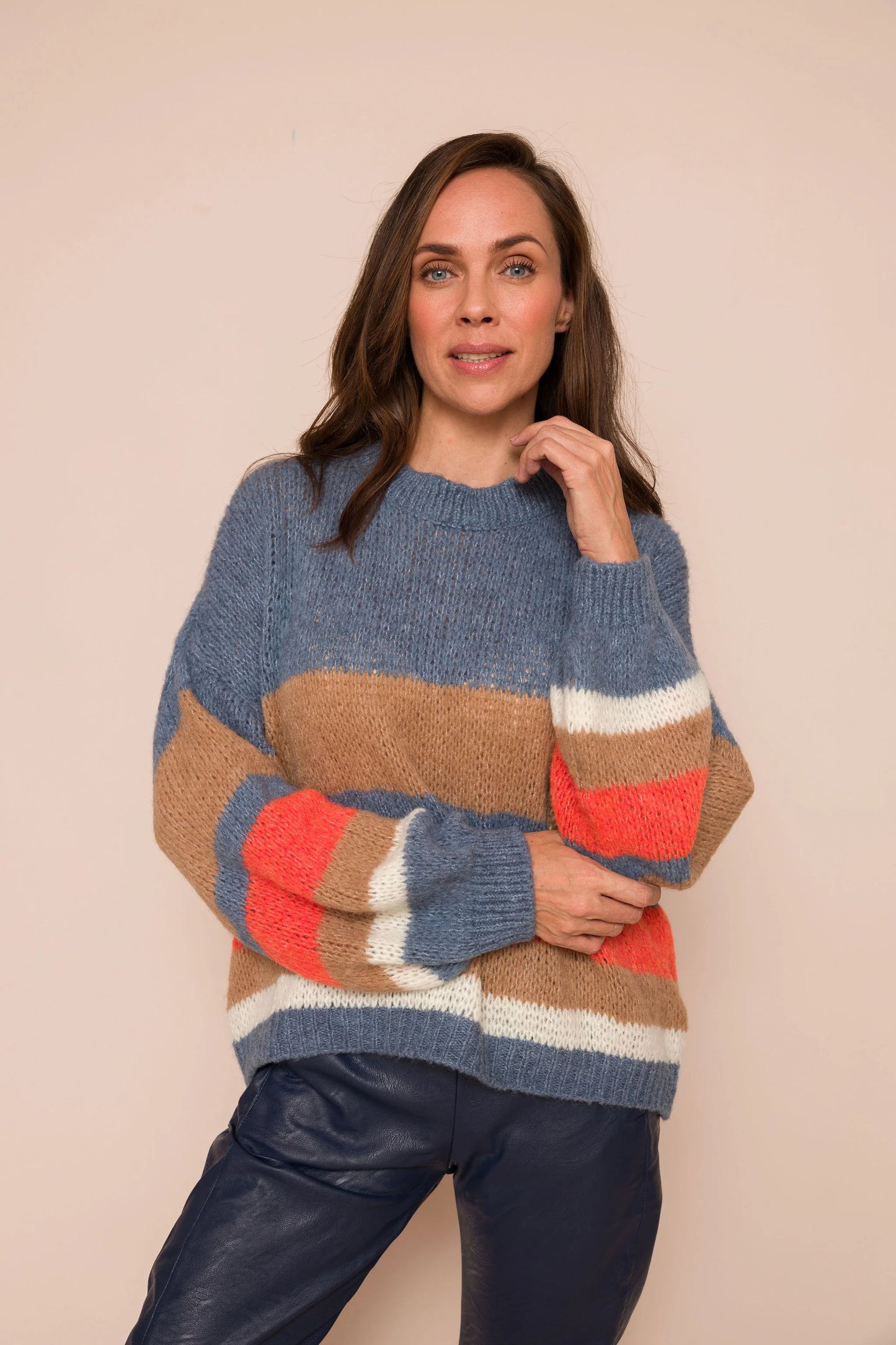 Francesco Stripe Knit Sweater -Suzy D London