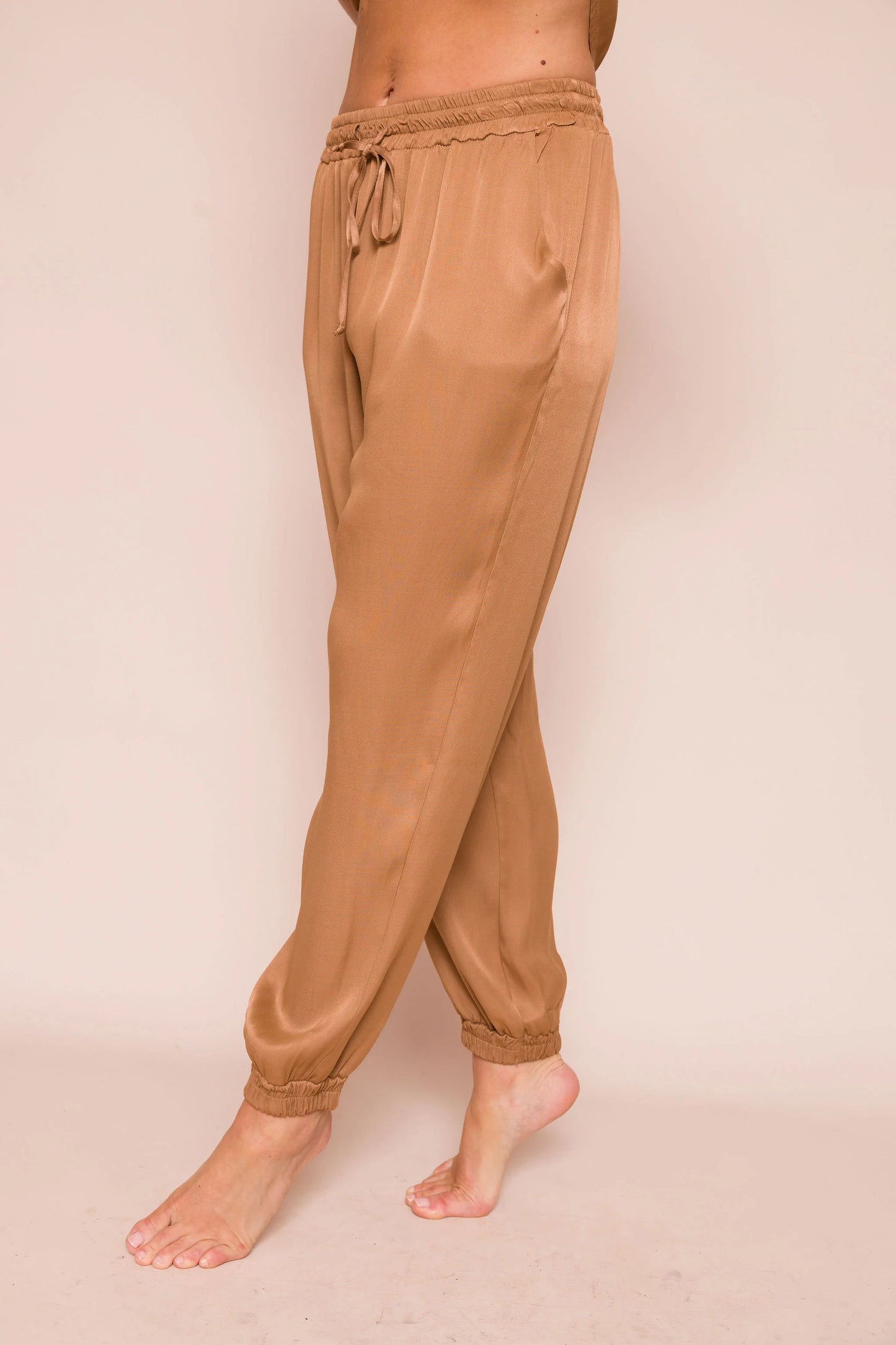 Rhonda Satin Cuffed Pants - Suzy D London