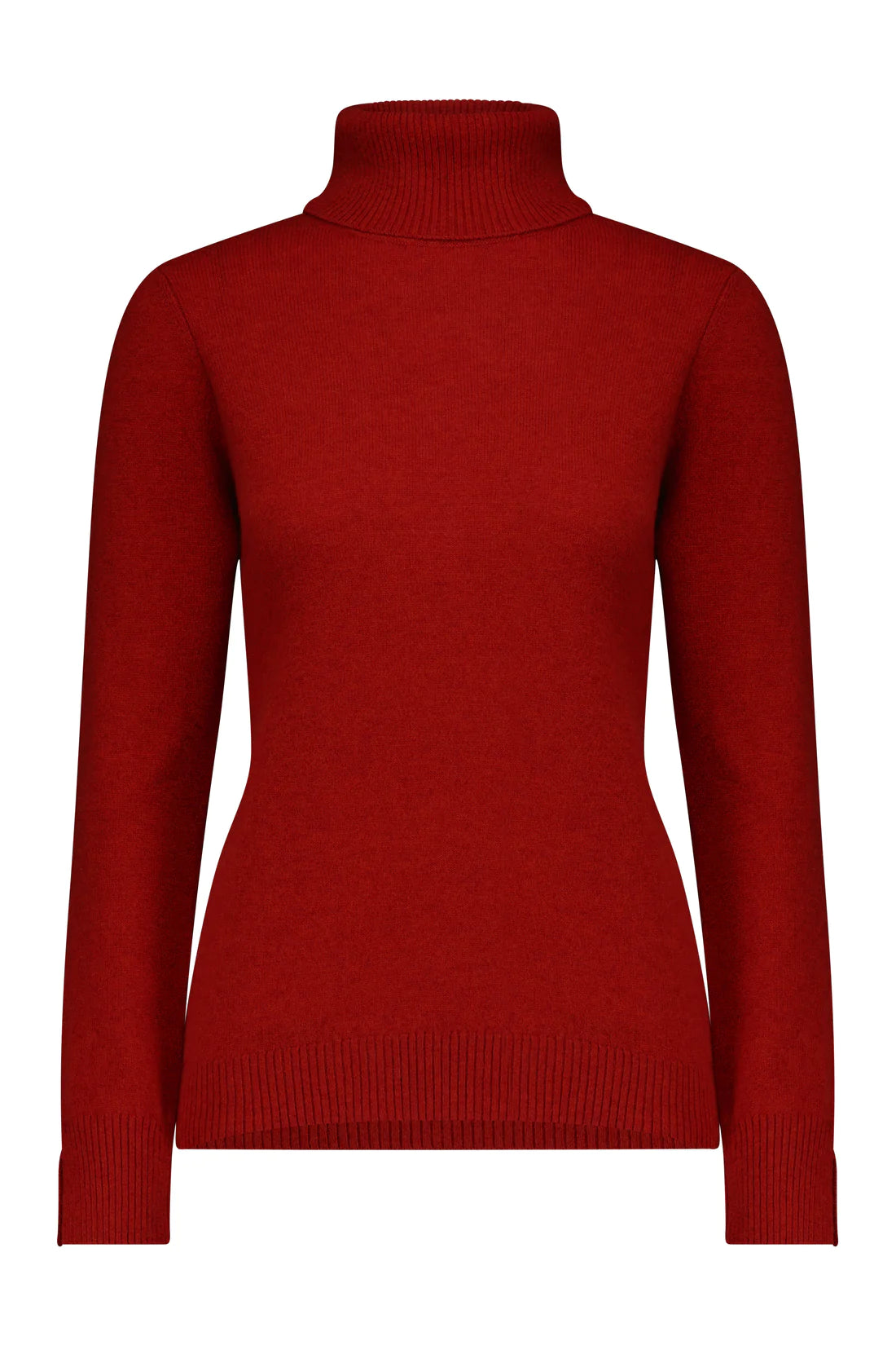 100% Cashmere Turtleneck Pullover With Slit Sleeve Detail 8338 - Minnie Rose