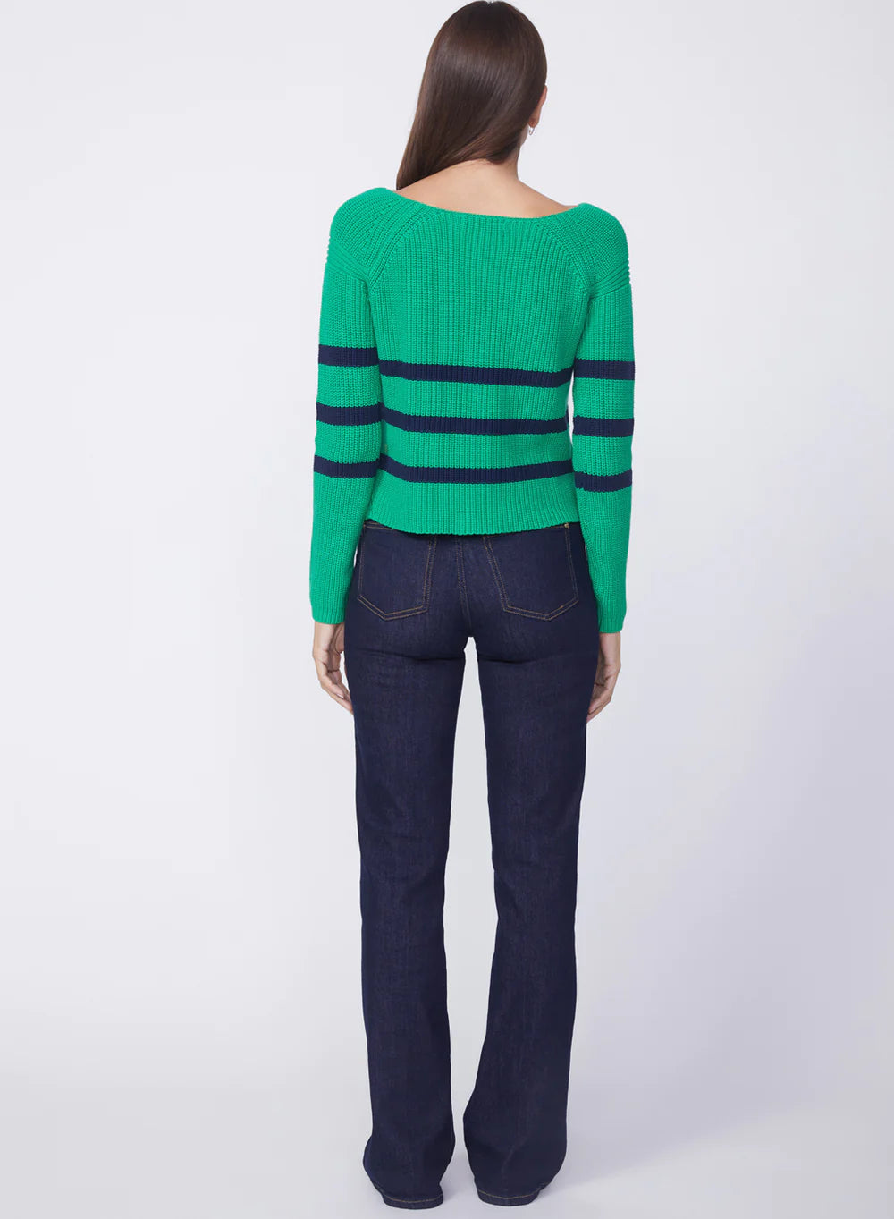 Striped Raglan Pullover Sweater A24-559-5473 - Stateside