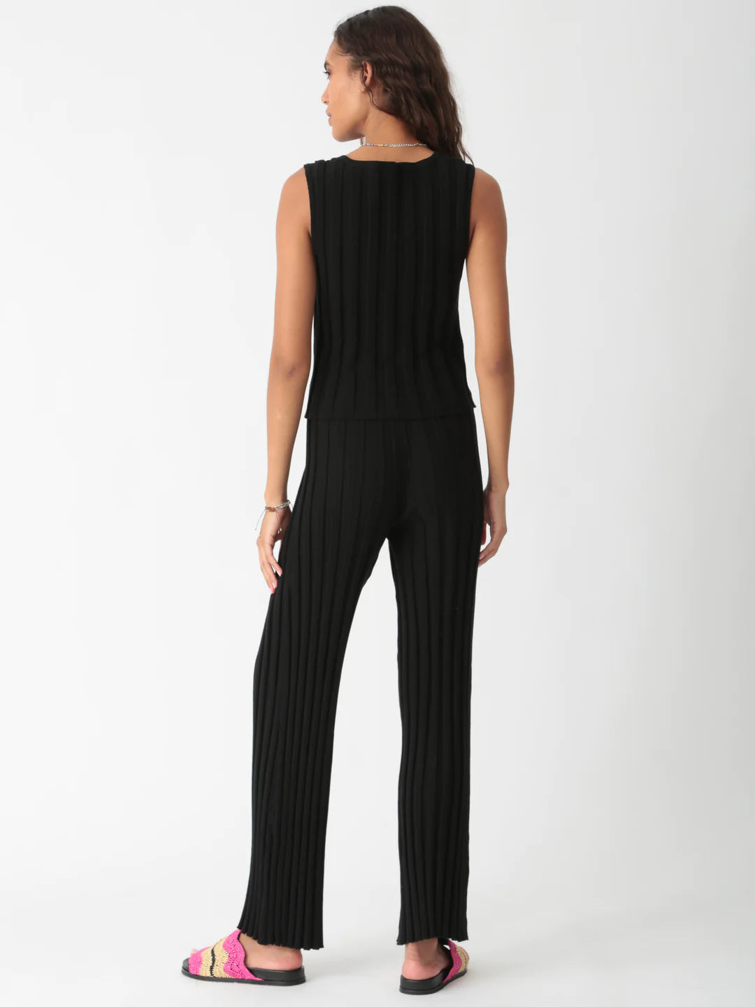 Carmel Ribbed Knit Pant WBT172SO - Electric & Rose