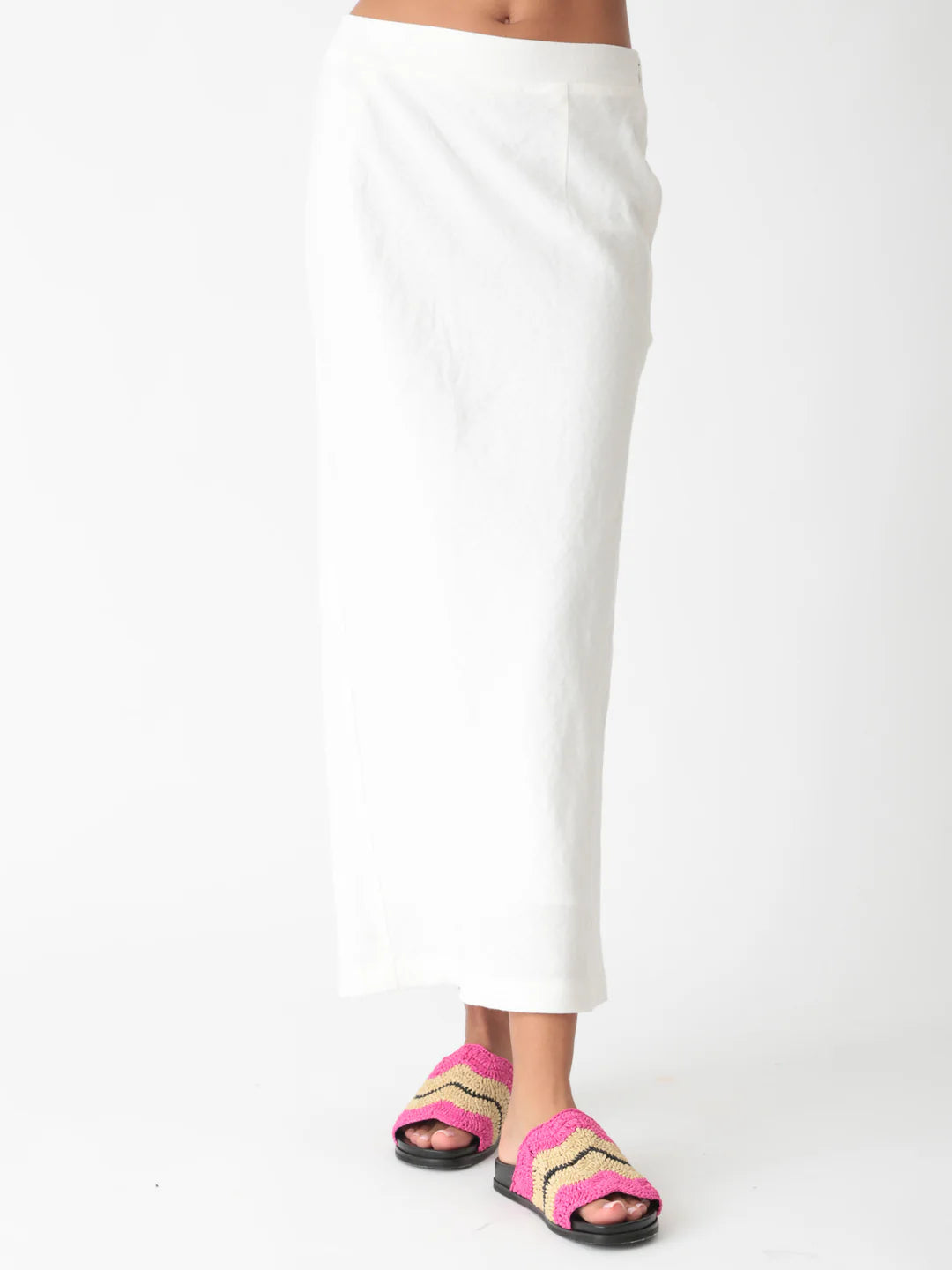 Tiffany Linen Skirt WBT137SO - Electric & Rose
