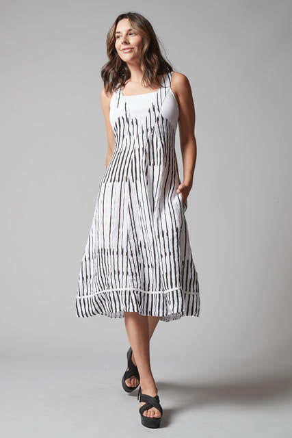 Stripe Deco Dress 90309-30 - INIZIO