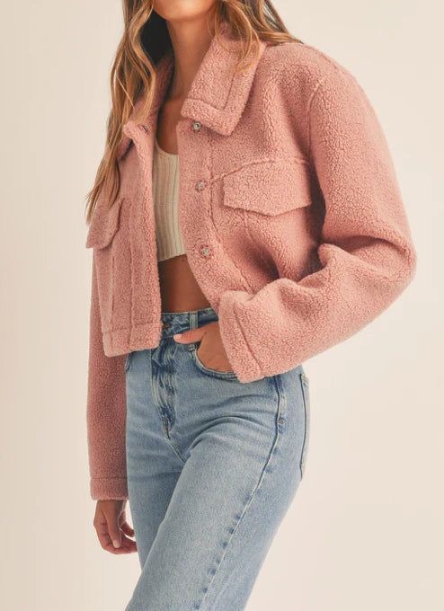 Crop Sherpa Jacket - Etienne Marcel