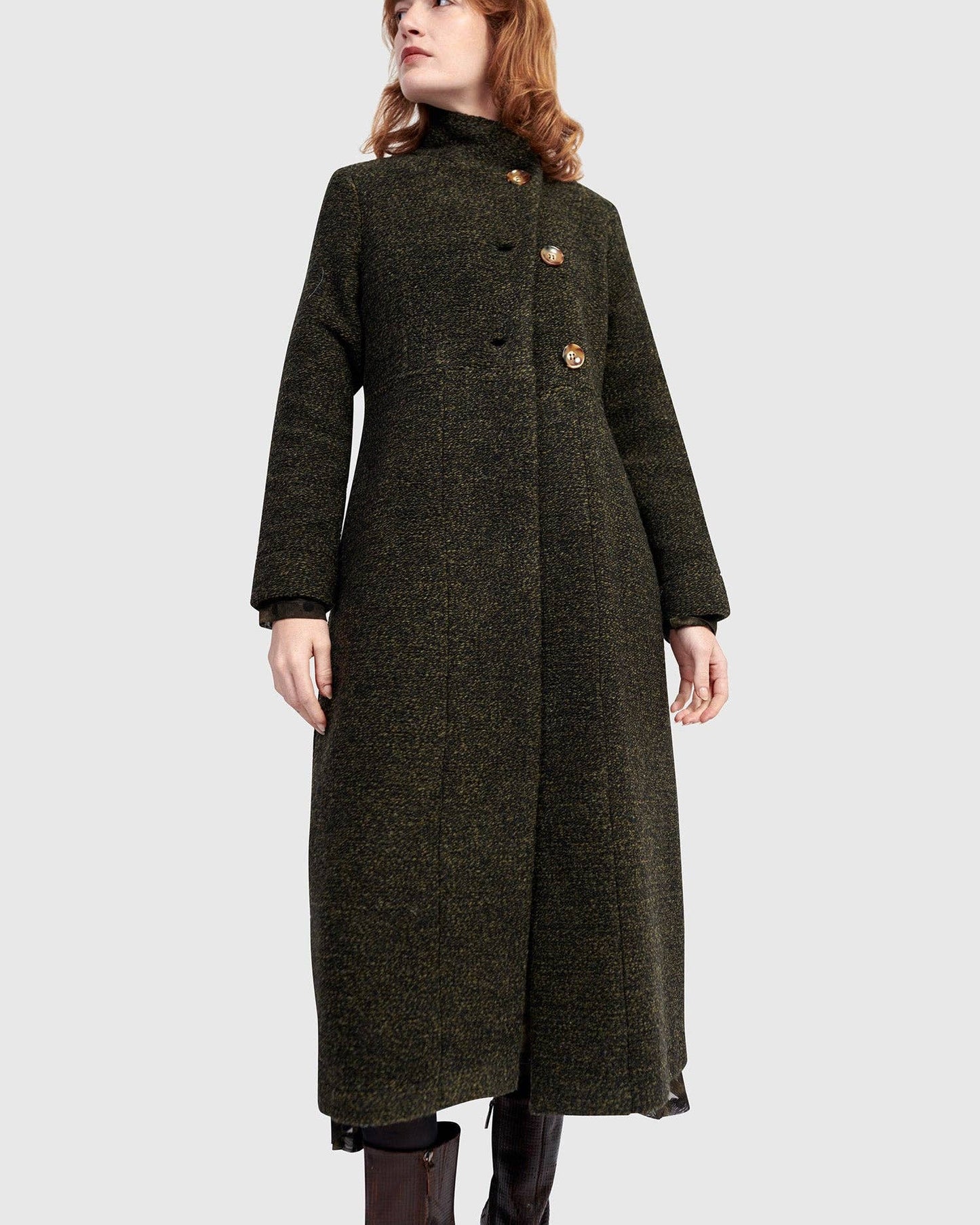 Urban Tash Long Coat, Khaki: Khaki / 1 (US 6-8)