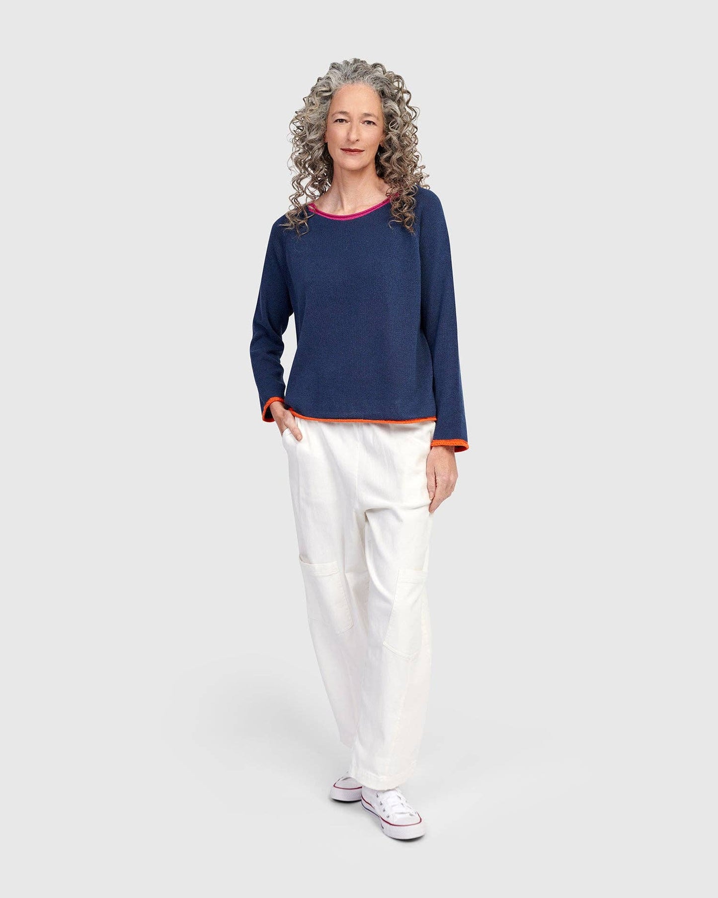 Gigi Sweater, Navy: NAVY / ONE SIZE