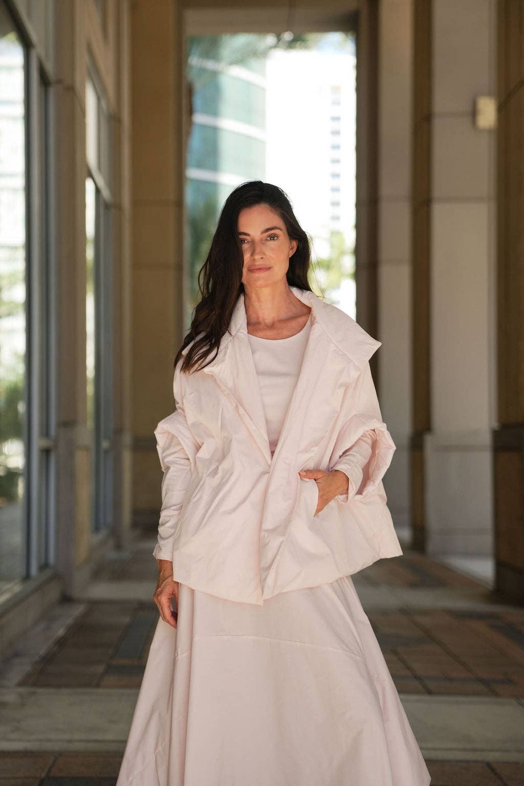 Nylon Chic Cape - Blush: Blush