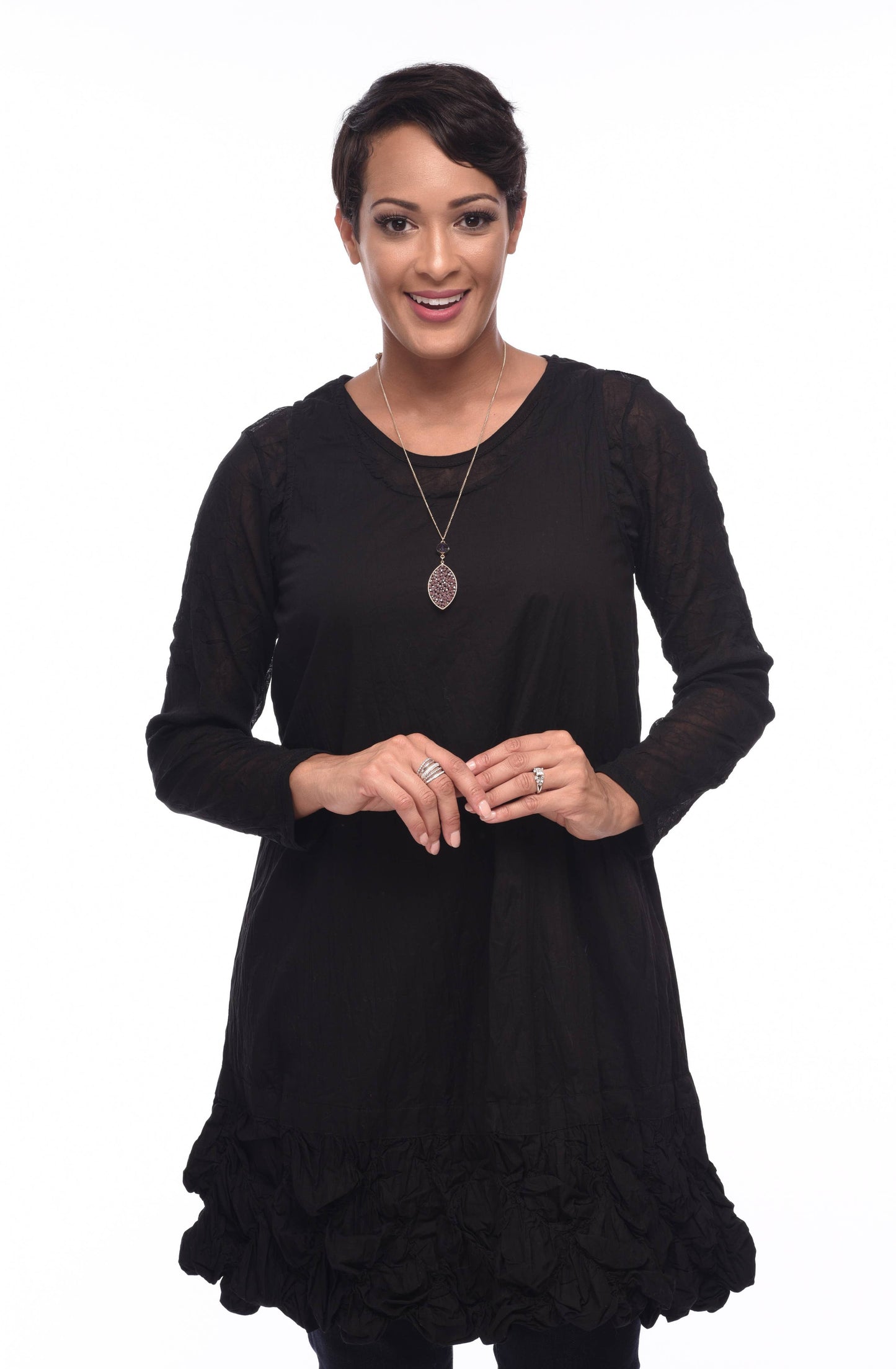 VT30 Mesh Tee in Black: M