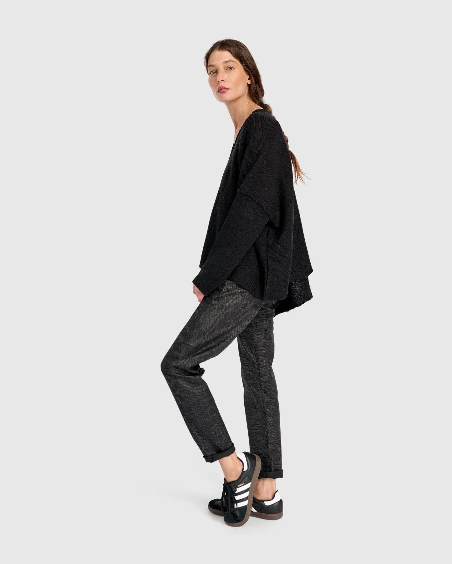 Bliss Slouchy Sweater, Black: BLACK / ONE SIZE