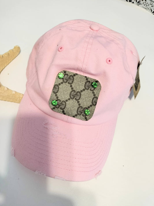 Pink upcycled hat