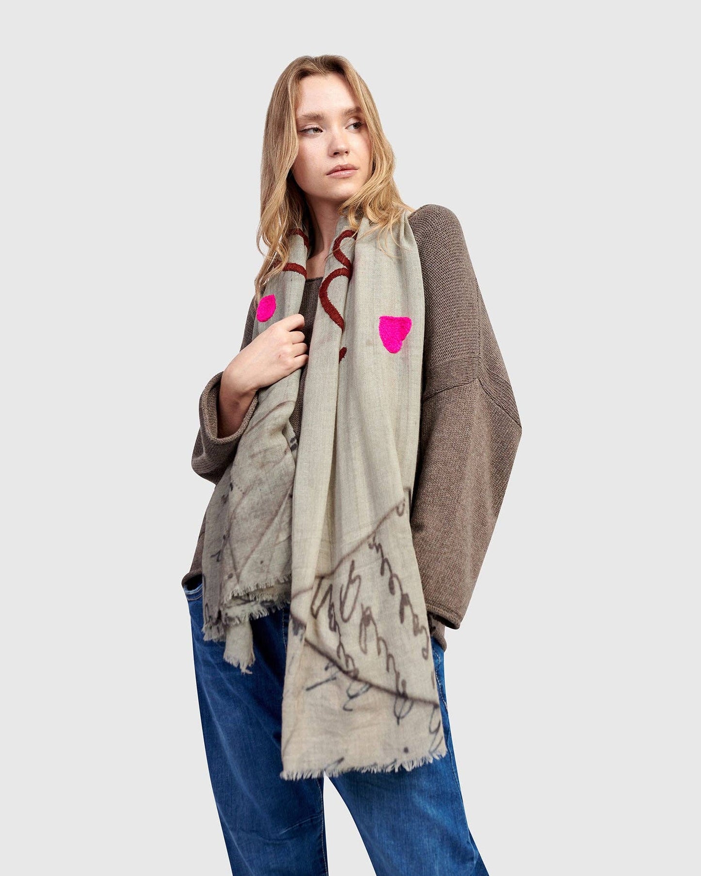 Dance the Blues Scarf, Grey: Grey / ONE SIZE