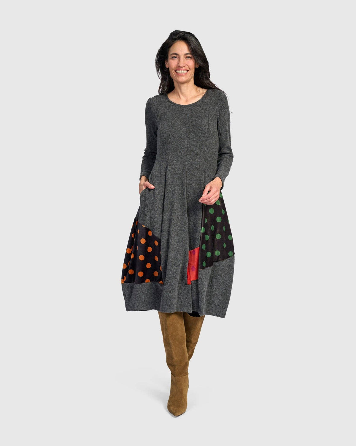 Moxie Cocoon Dress, Carbon/Dots: MIX / 1 (US 6-8)