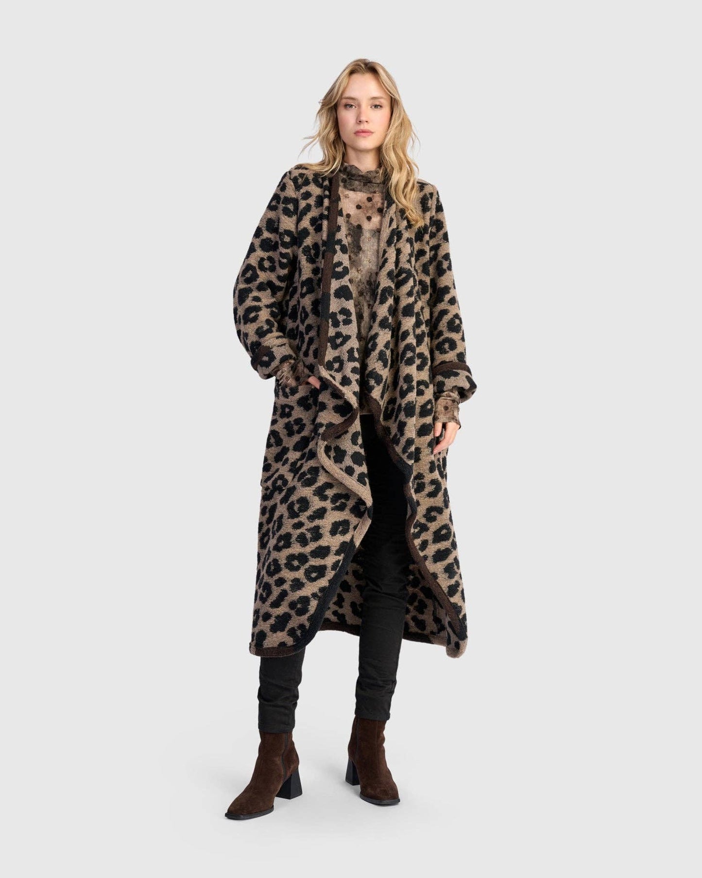 Sable Cozy Draped Coat - Alembika