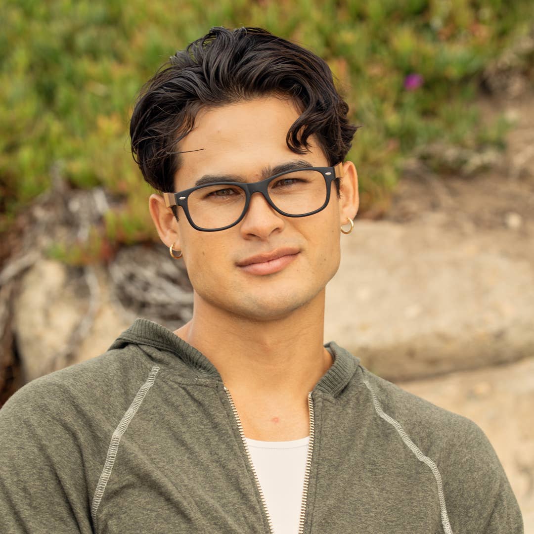 BP20211 - River - Matte Onyx / Multi Wood /Blue Light Filter: 2.50