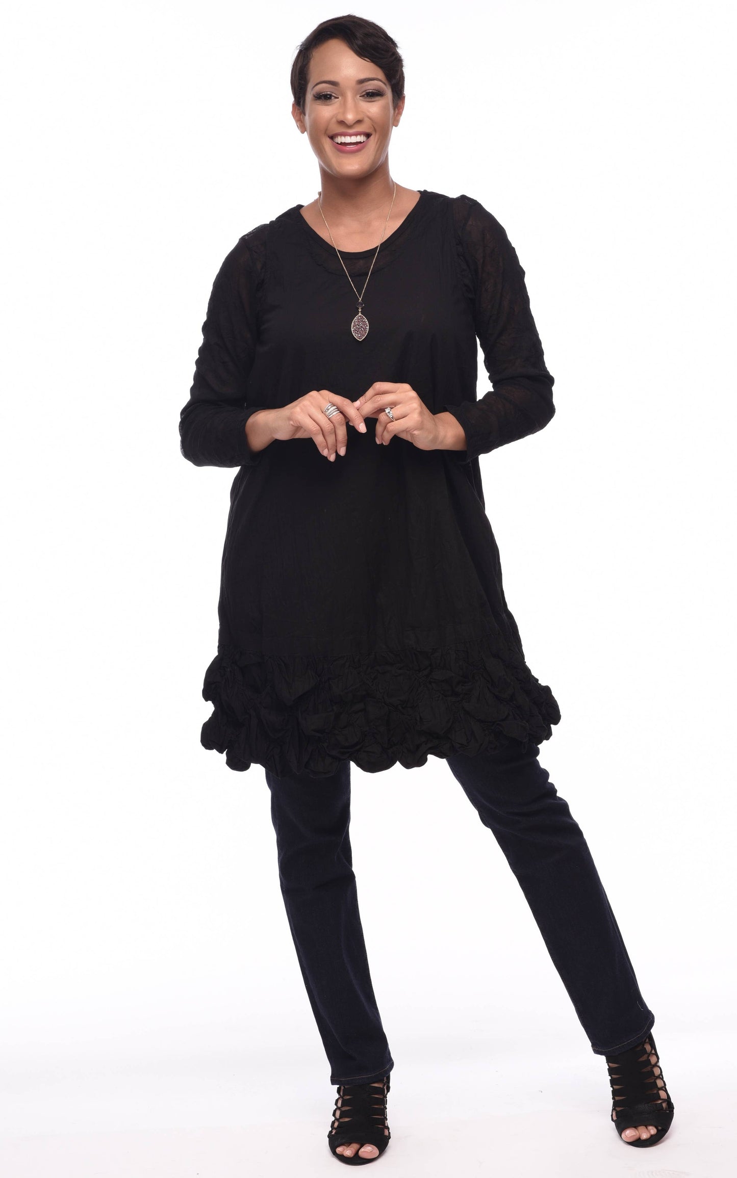 VT30 Mesh Tee in Black: M