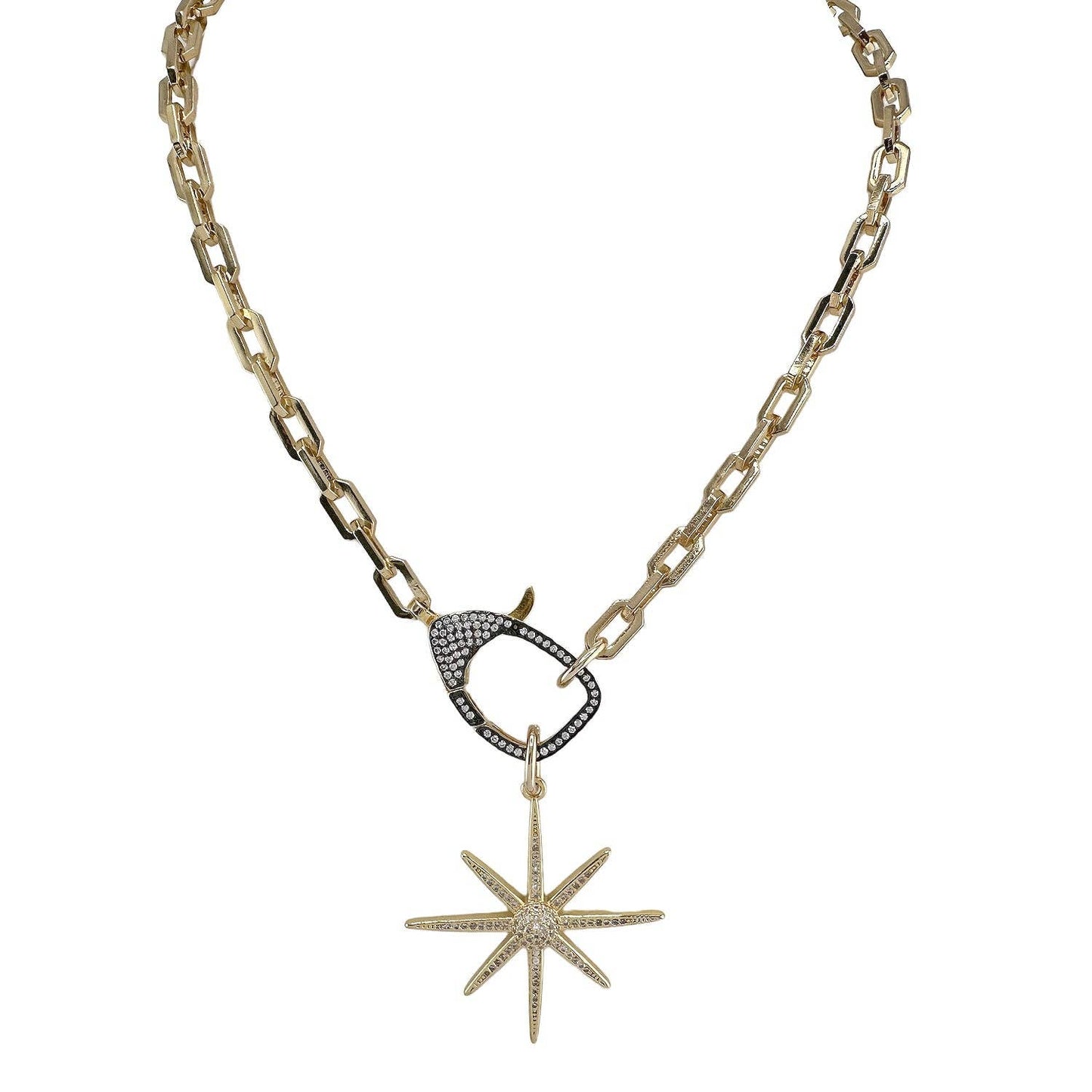 Matty North Star Link Necklace: Gold