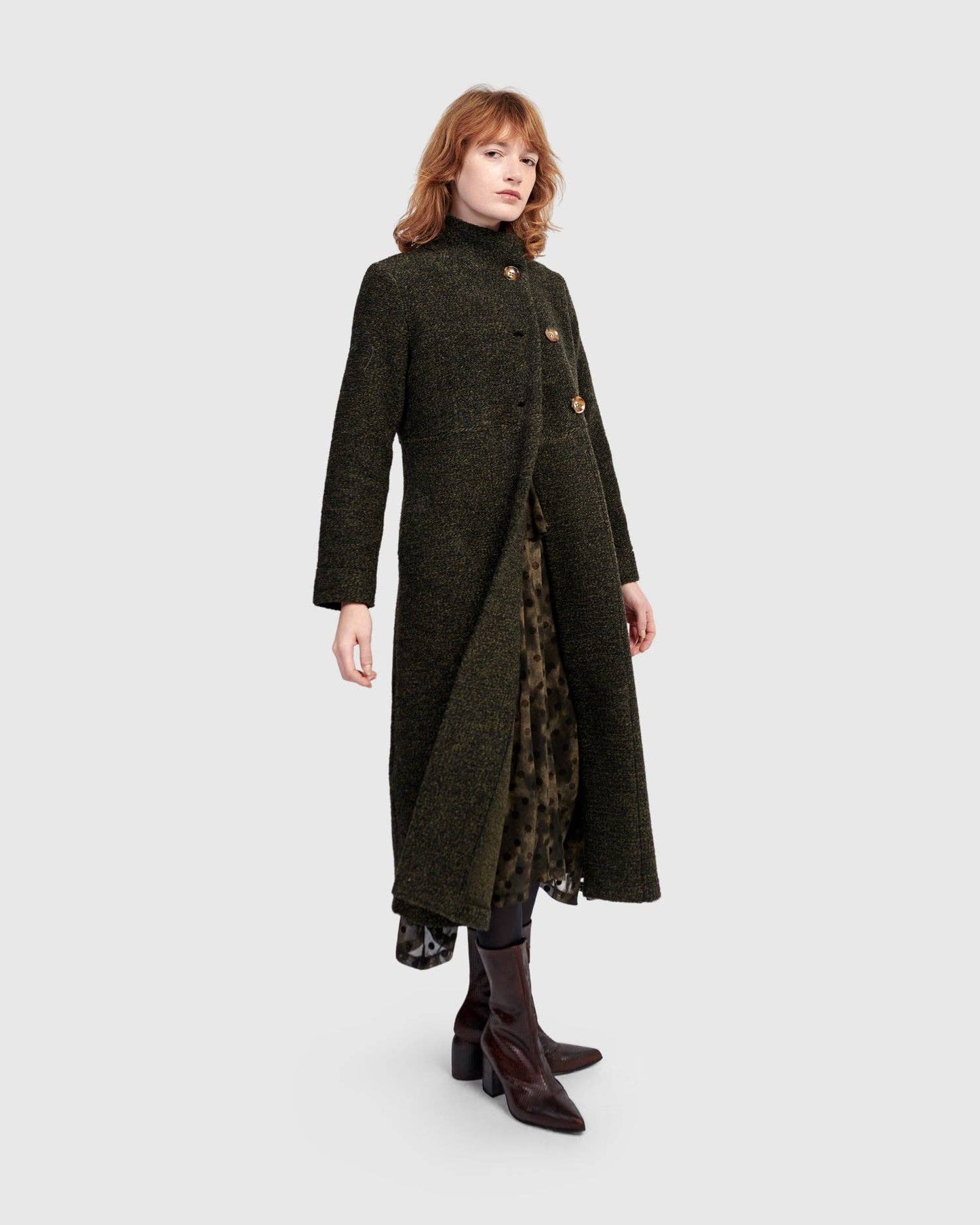 Urban Tash Long Coat, Khaki: Khaki / 1 (US 6-8)