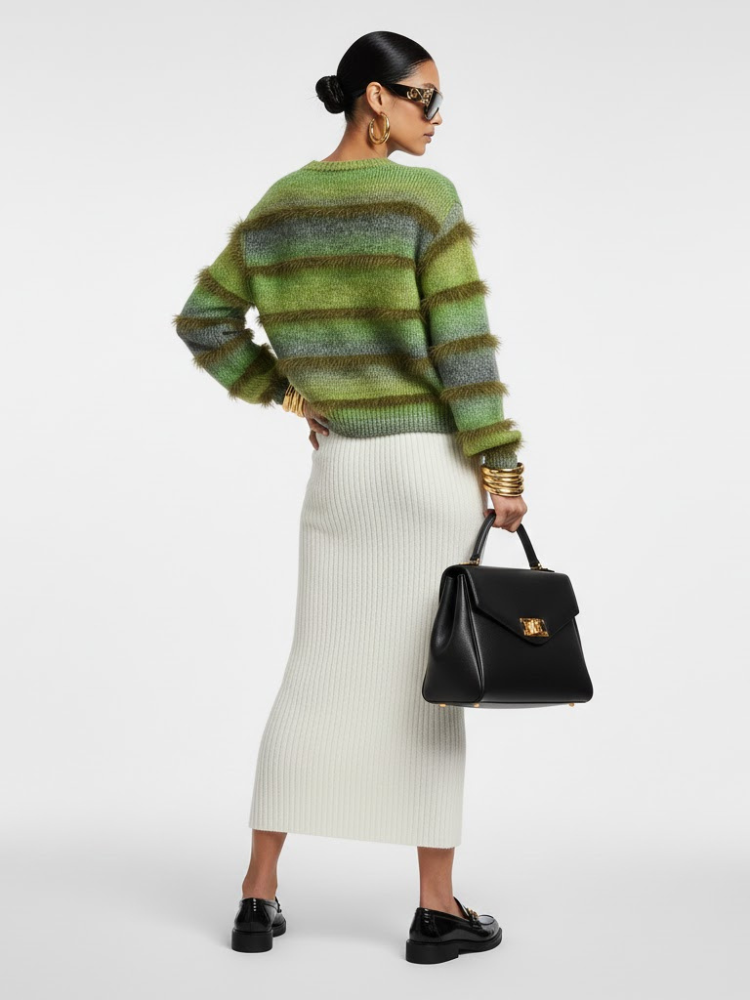 Women's Eco Knitwear MORRISANIA NY CITY Collection BYMANYC ® New York: Green / One Size