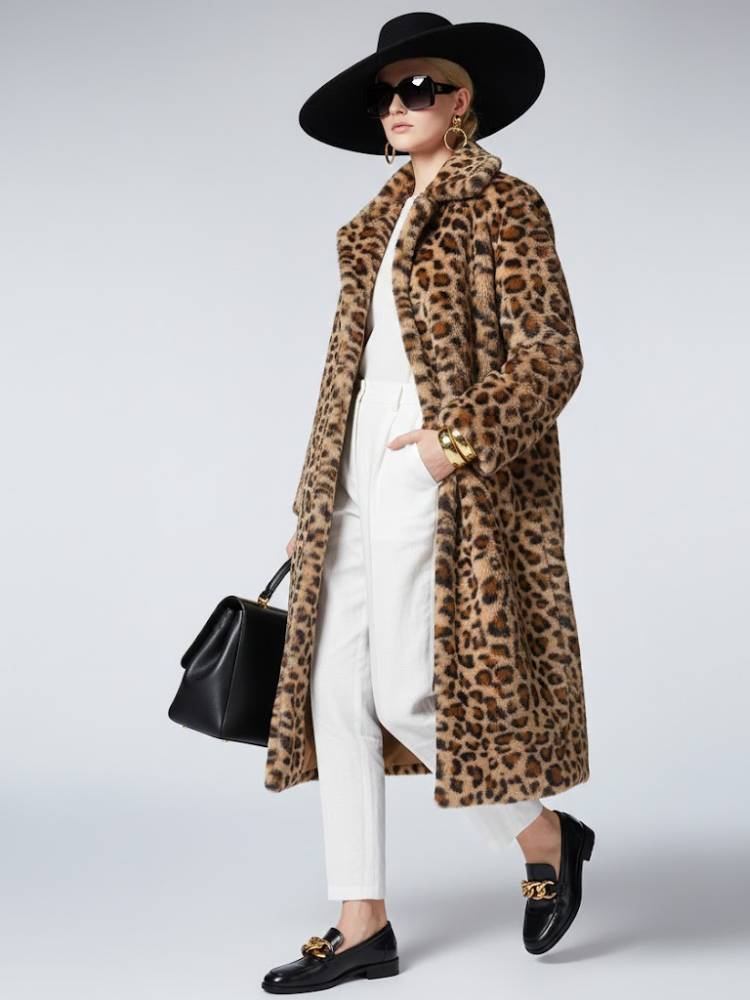 Women's Eco Jacket WILLIAMSBURG NY CITY Collection BYMANYC ® New York: Leopard Print / M