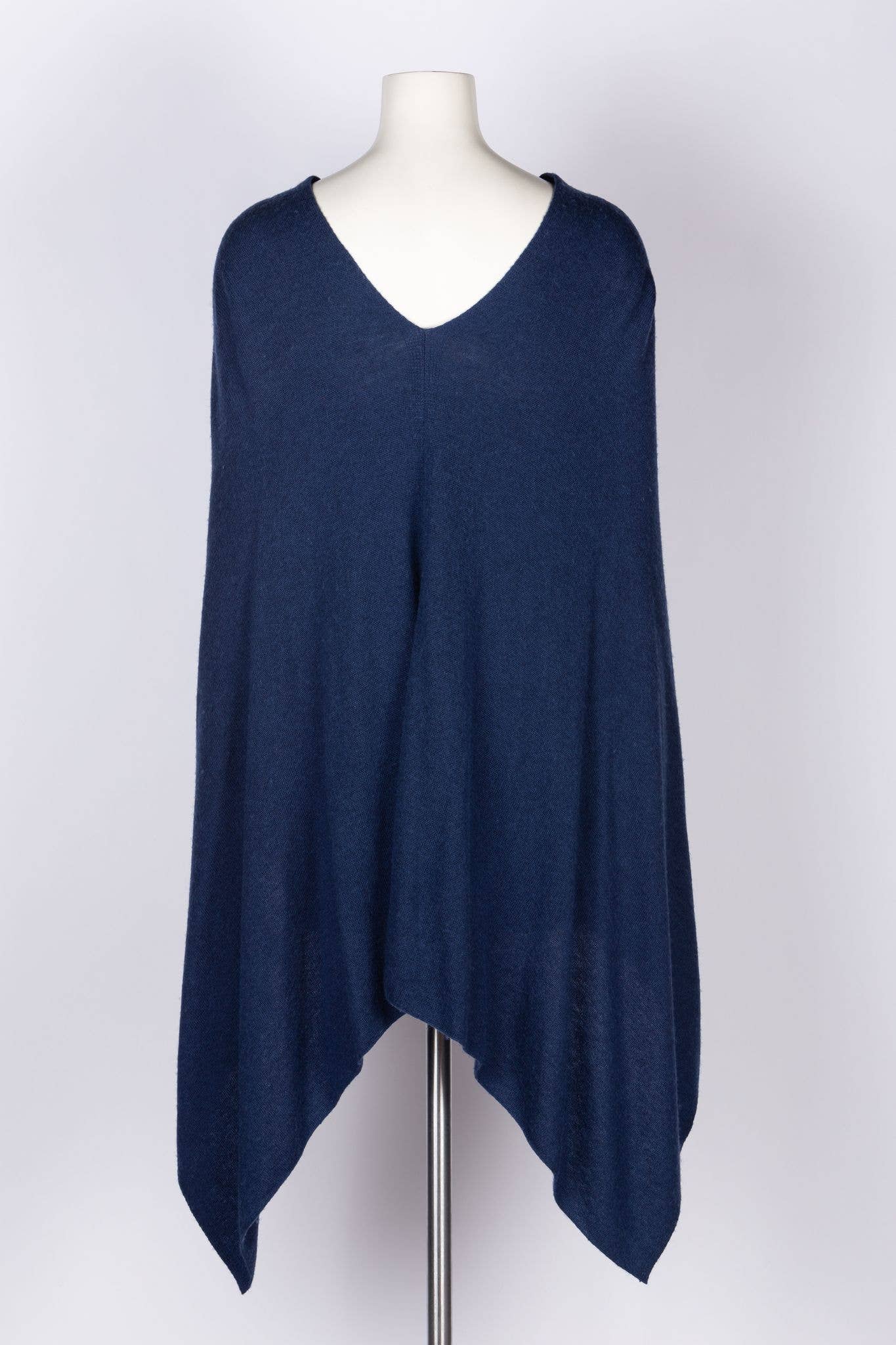 Cashmere Poncho Navy