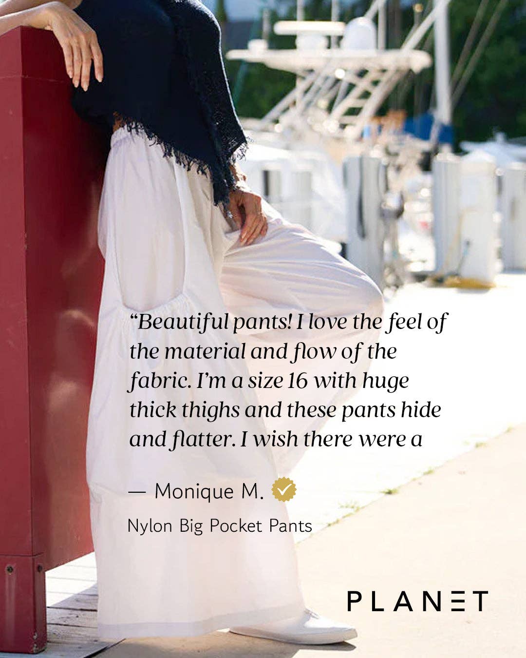 Nylon Big Pocket Pants - Black: 2