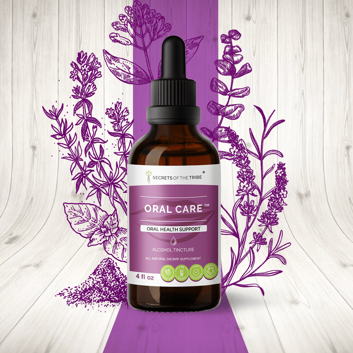 Oral Care. Oral Health Support: 2 FL OZ / Alcohol-FREE