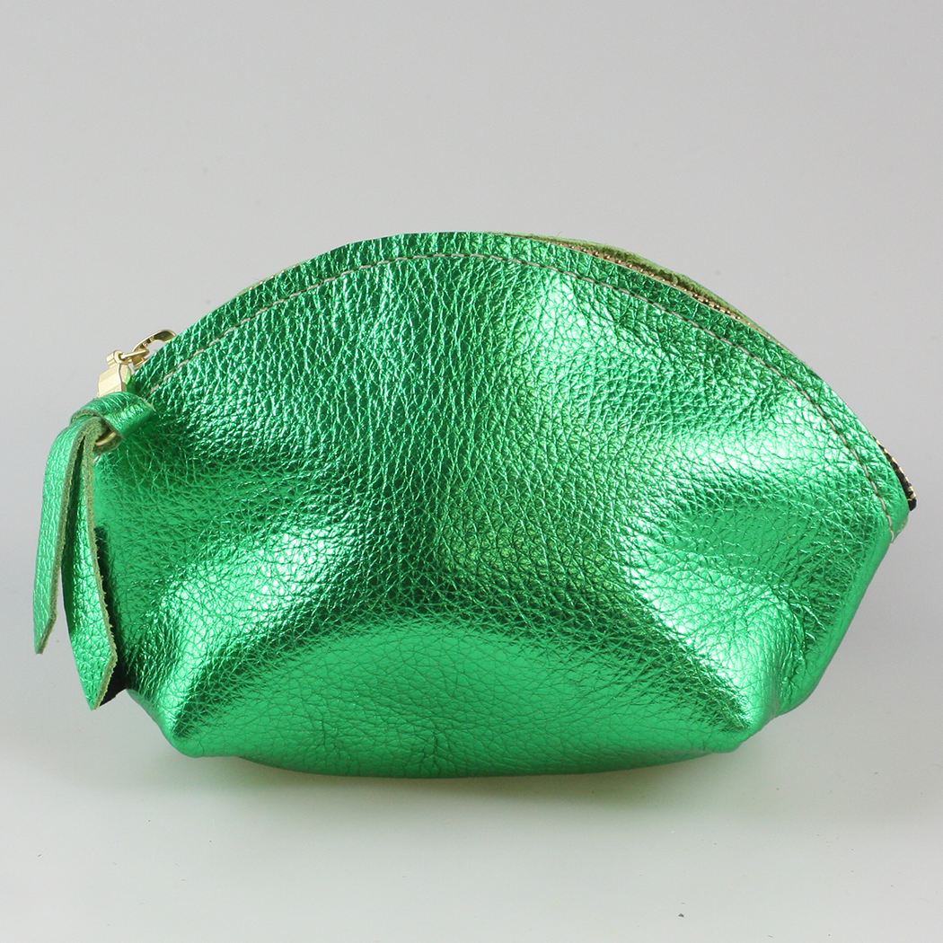 The Metallic Simon Makeup Clutch: Gunmetal