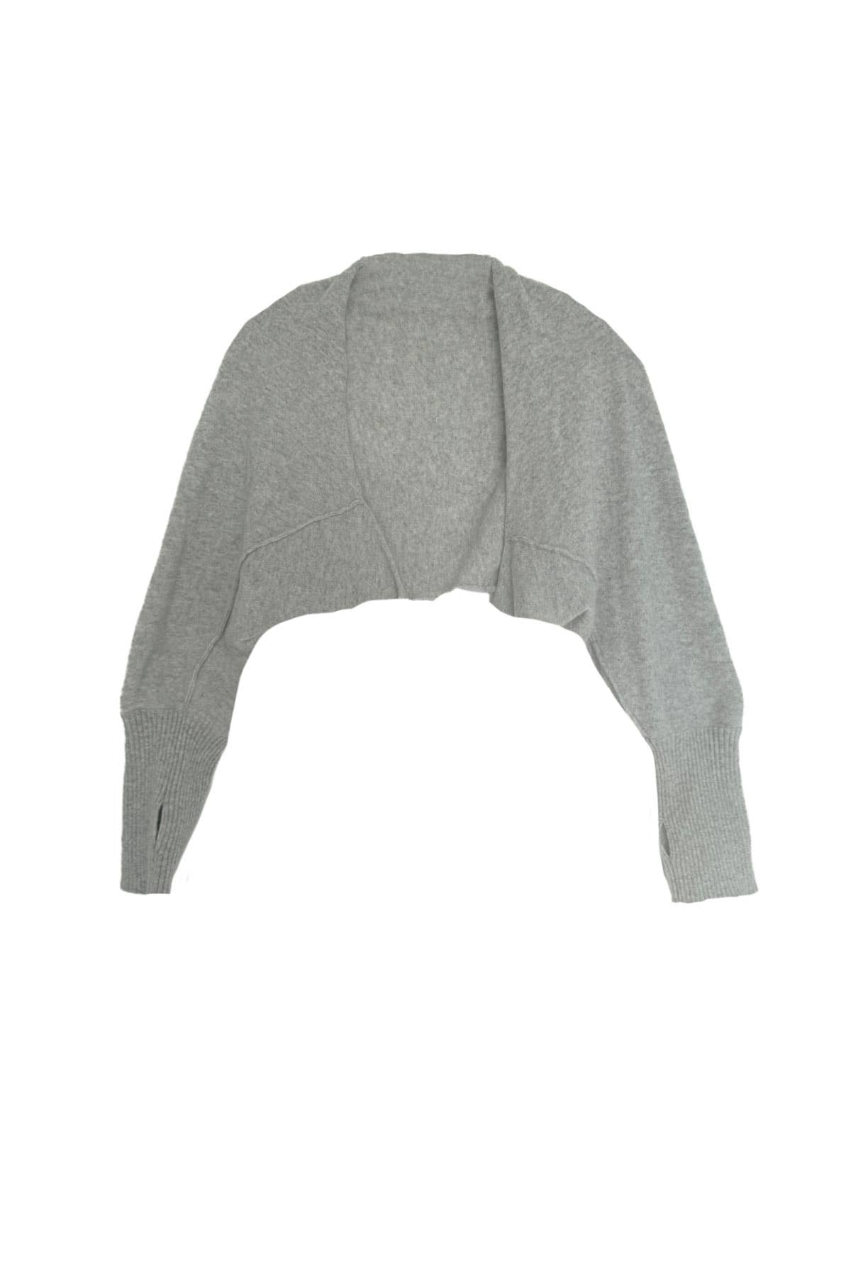 Washable Cashmere Ballerina Shrug Sweater: Black / S/M