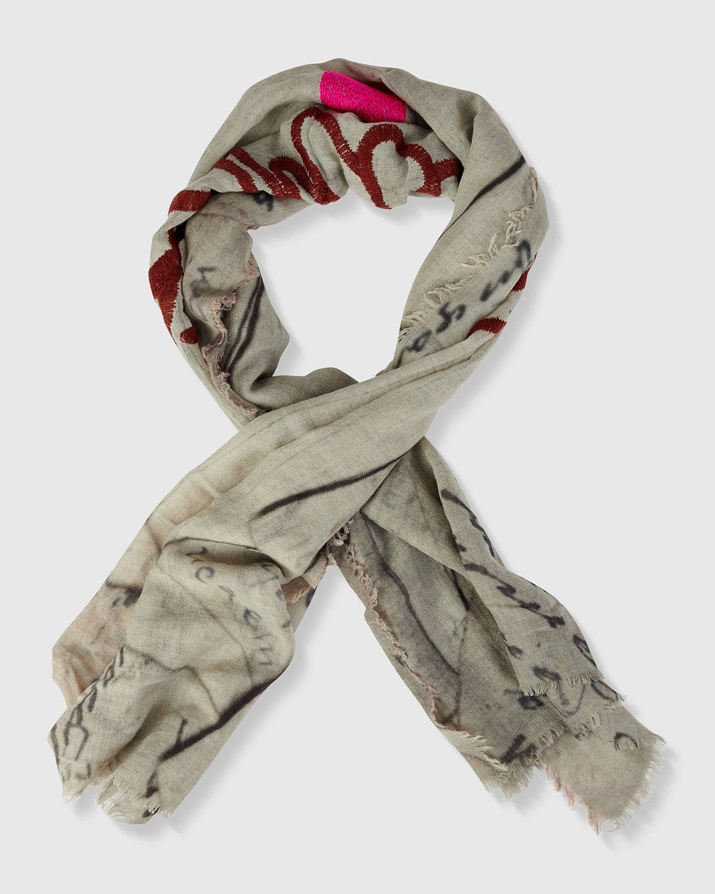 Dance the Blues Scarf, Grey: Grey / ONE SIZE