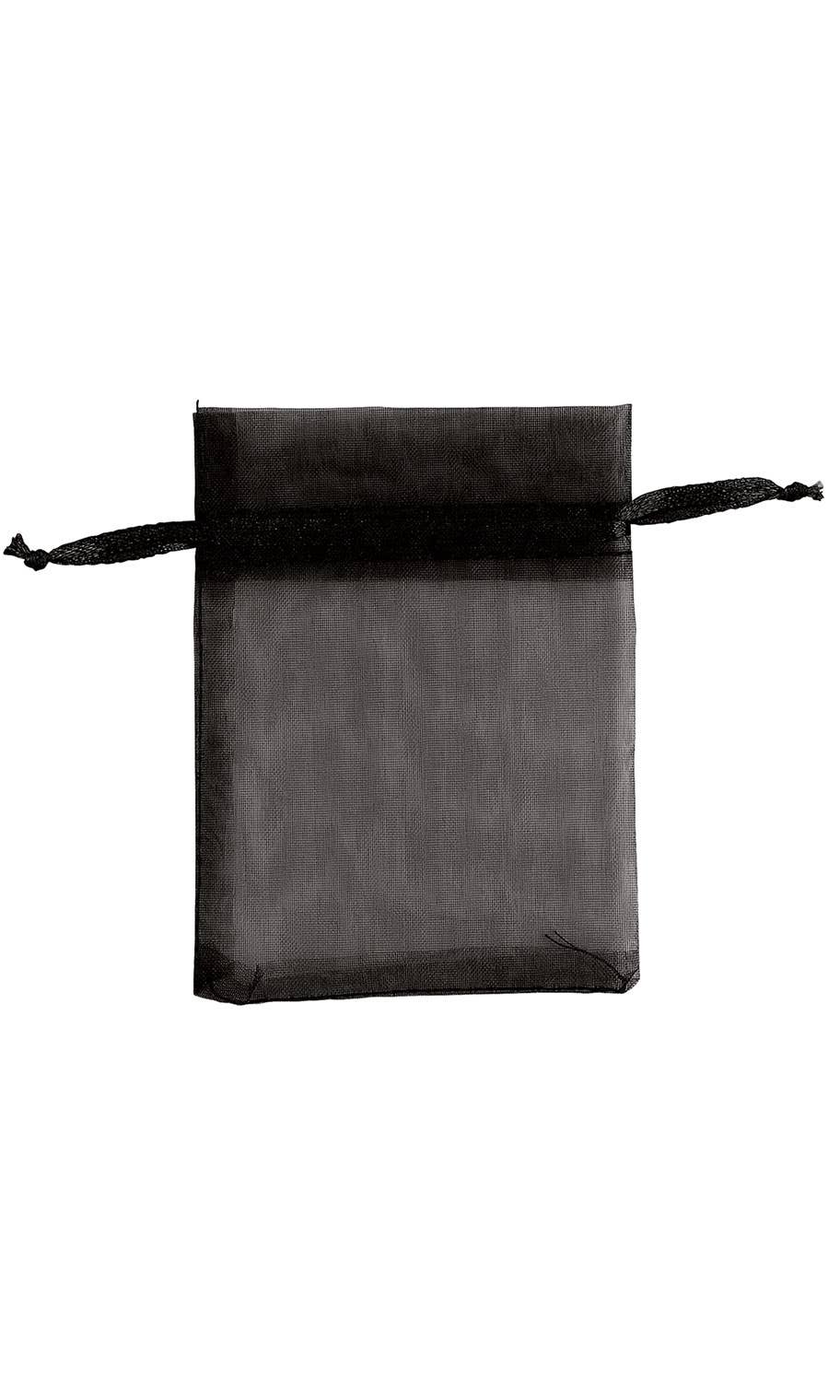 Organza Drawstring Pouch: Silver / Pack of 10 / 3" x 4"