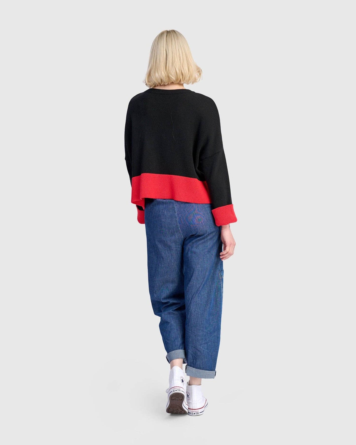 Vista Block Sweater, Red: Red / L (US 14-16)