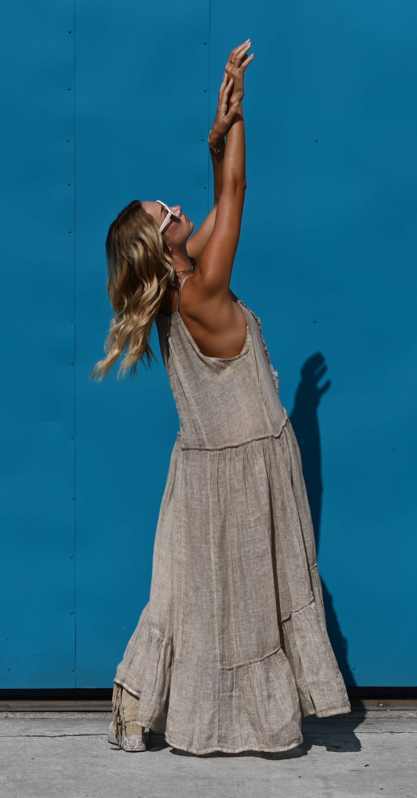 Daisy Maxi Dress: Brown Alice Becker Inc Daisy Maxi Dress: Brown Alice Becker Inc