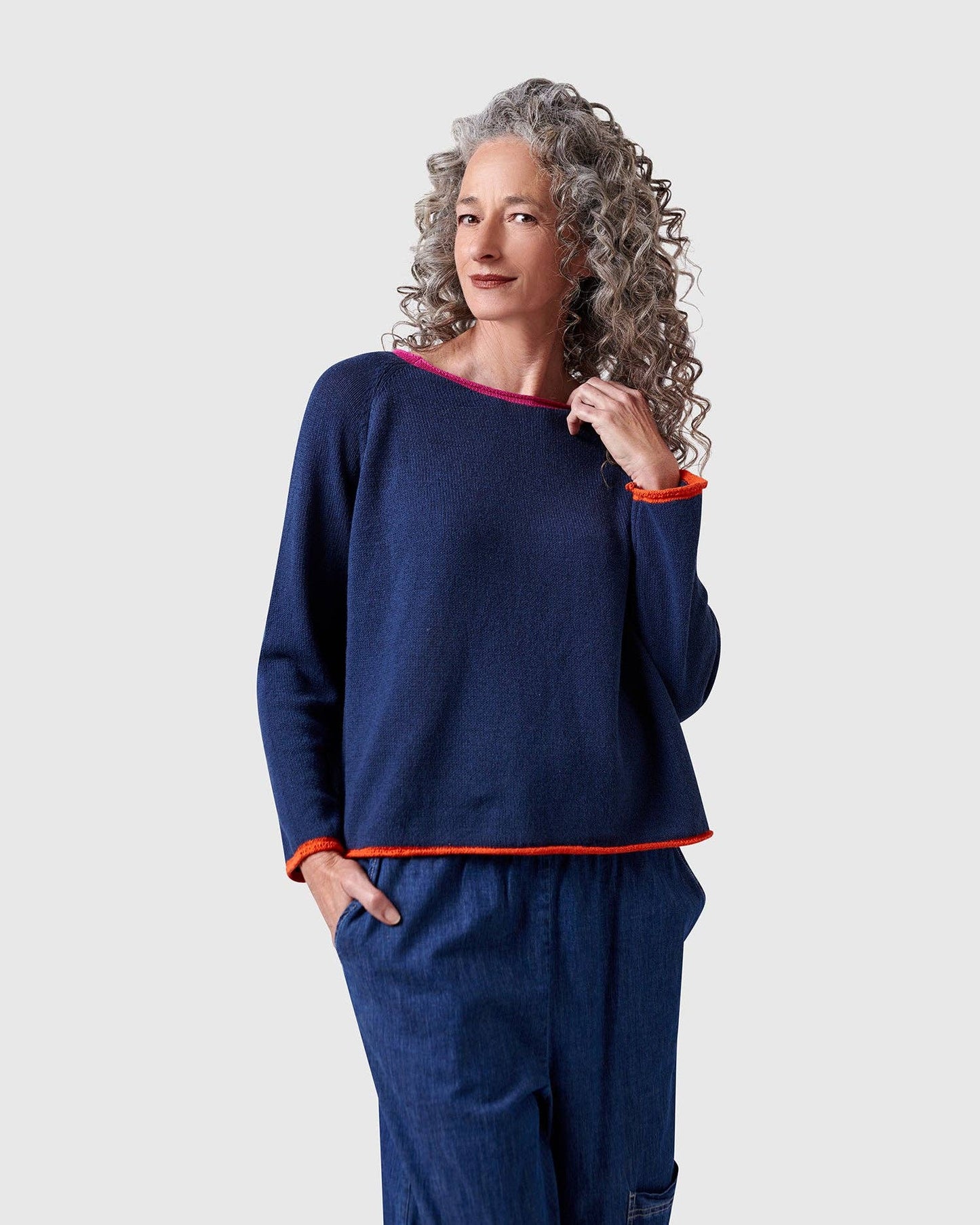 Gigi Sweater, Navy: NAVY / ONE SIZE