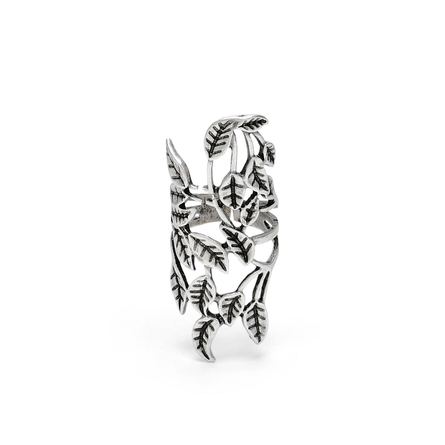 Handmade Brass Ring In Silver Plated - P4054-17