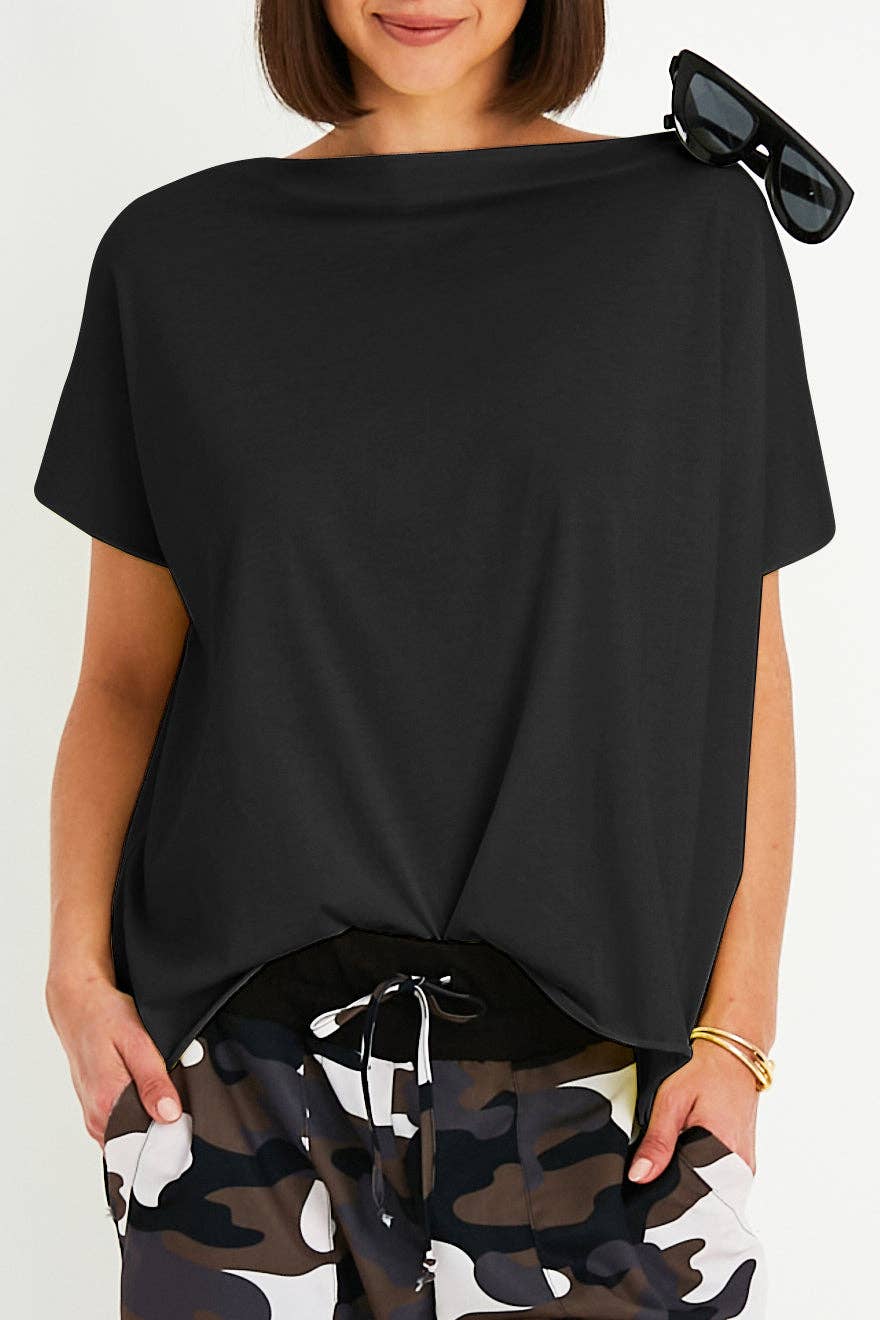 Pima Cotton Butterfly T-Shirt - Black: Black
