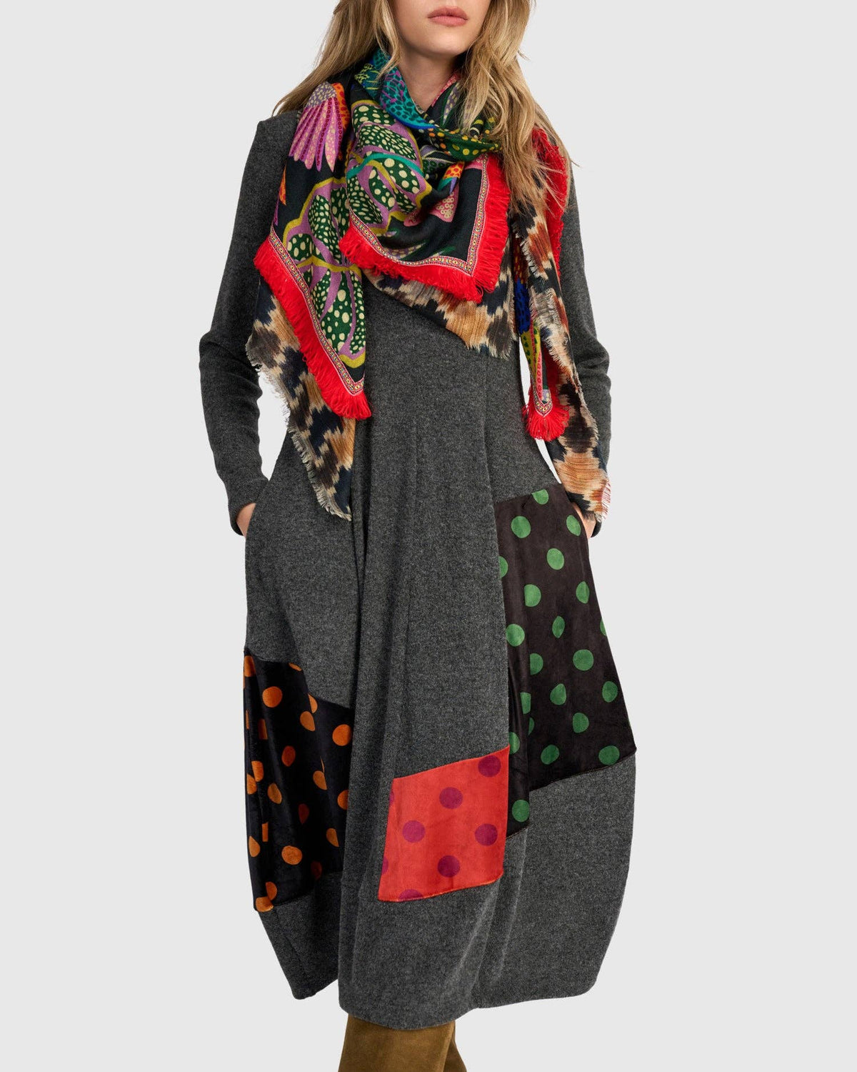 Moxie Cocoon Dress, Carbon/Dots: MIX / 1 (US 6-8)