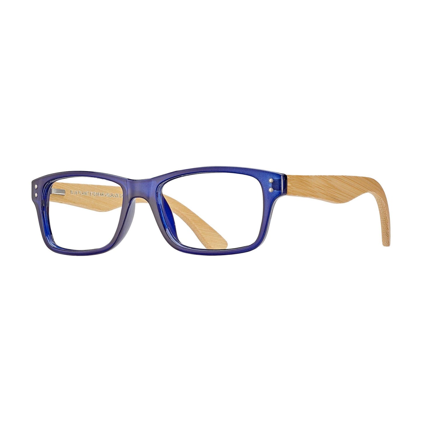 BP20174- Fremont Reader - Blue / Natural Bamboo / Blue Light: 3.00