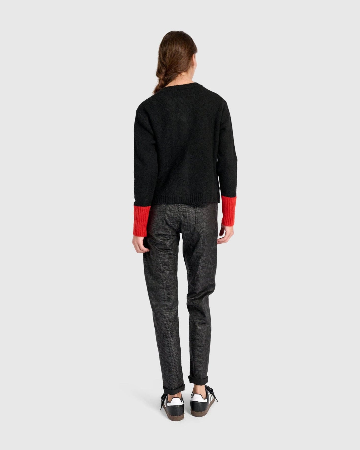 Blackbird Sweater, Black/Vermillion: MIX / ONE SIZE