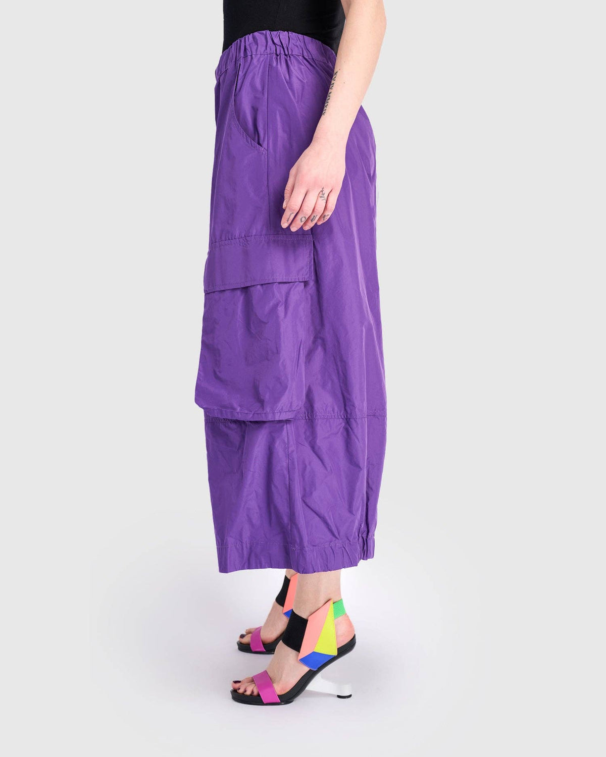Swish Wide Cargo Pants, Amethyst: Amethyst / 2 (US 8-10)