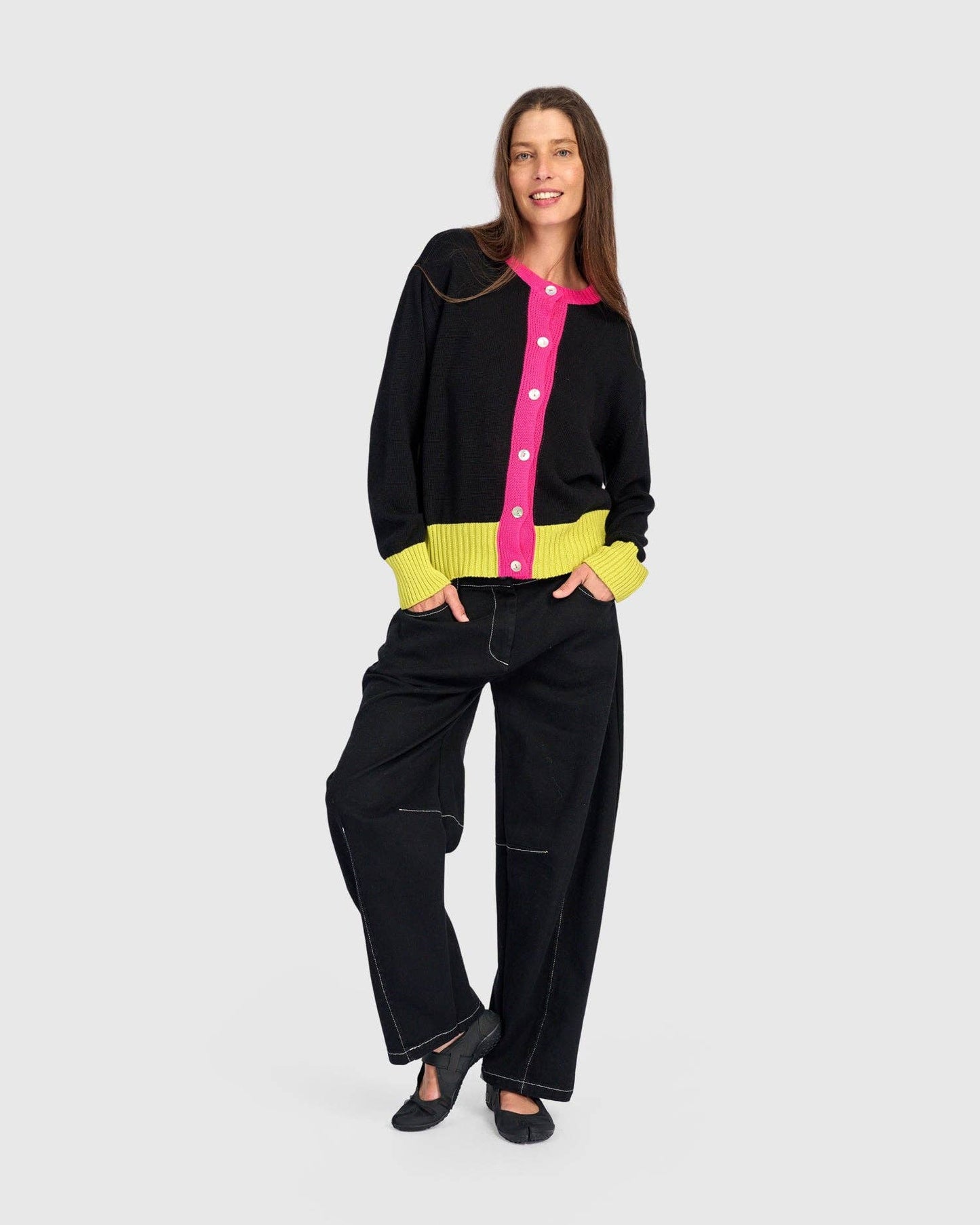 Cricket Cardigan, Lemon: Lime / ONE SIZE