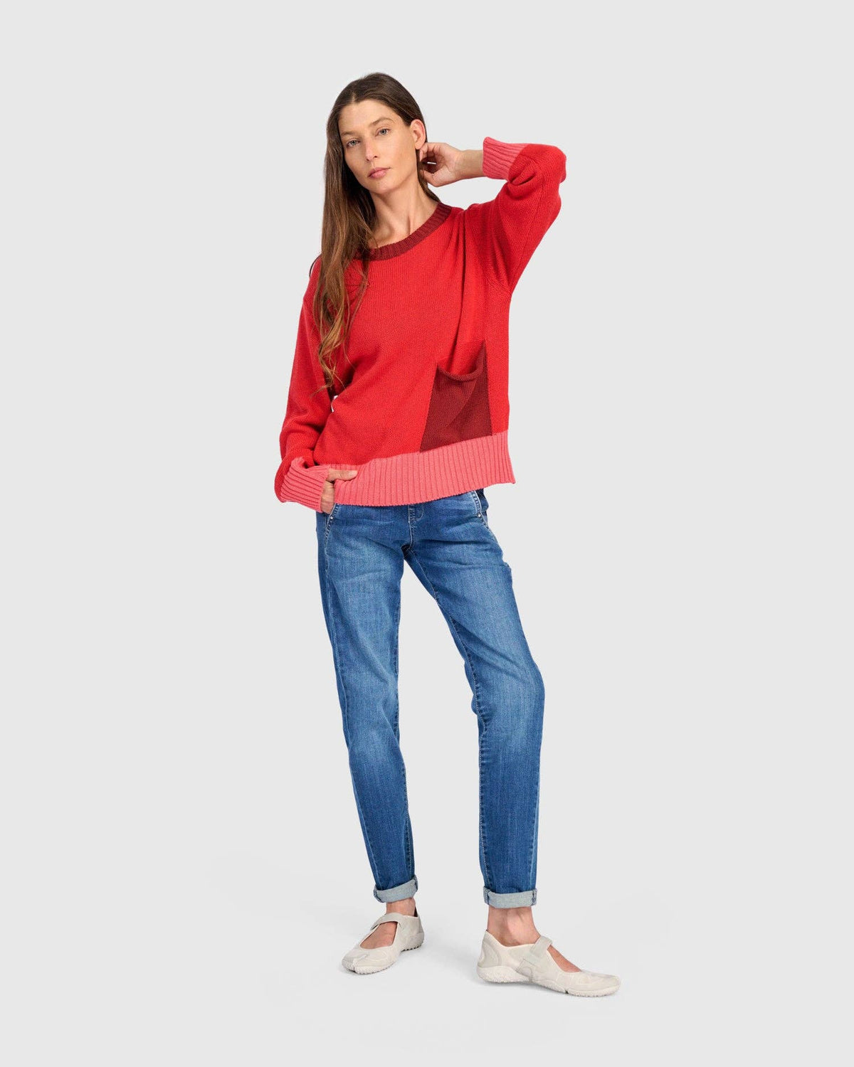 Bauble Pocket Sweater, Red: Red / ONE SIZE