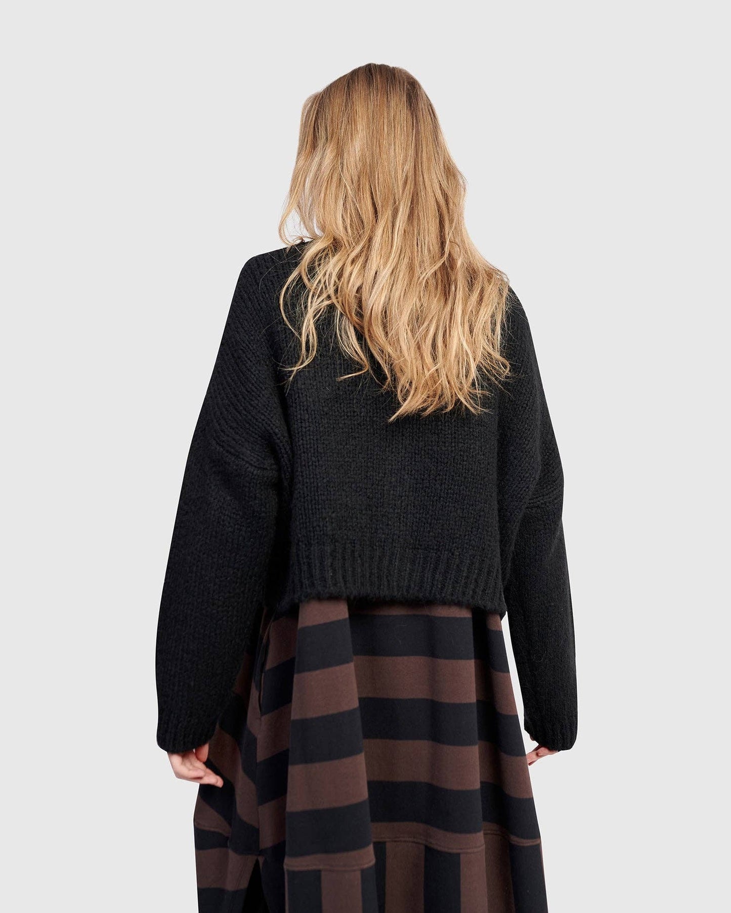 Trucker Cardigan, Black: BLACK / L (US 14-16)