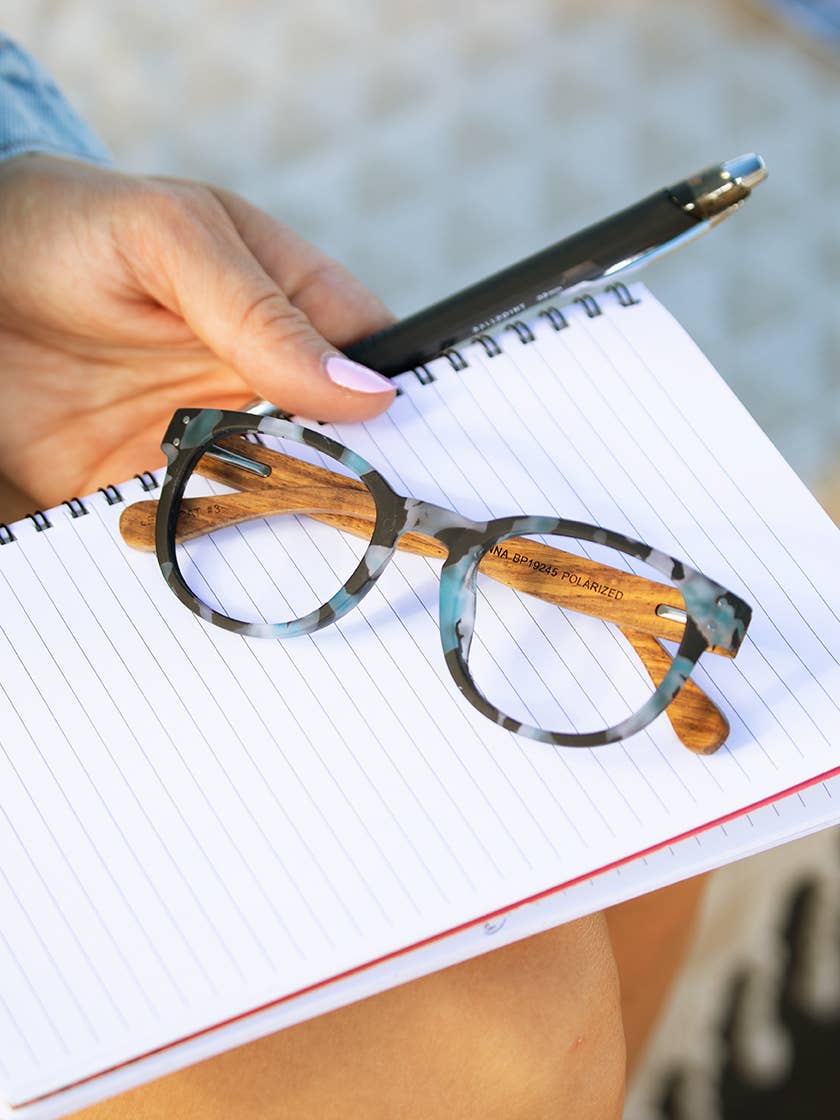 BP20751 - Astrid- Matte Blue Tort / Walnut Wood / Blue Light: 3.00