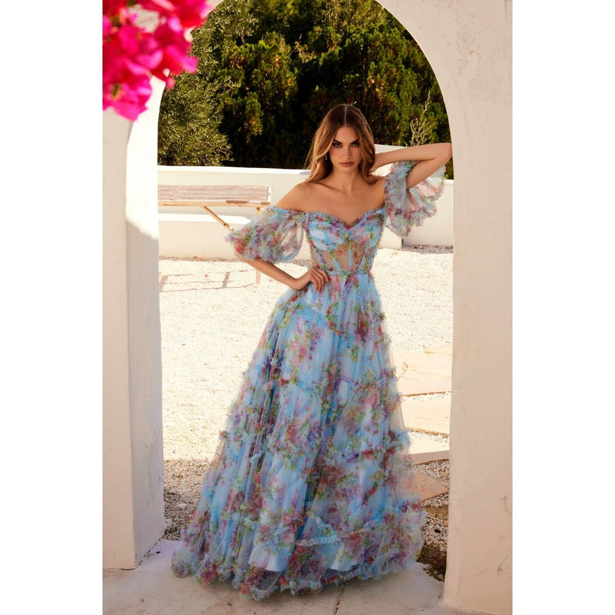 JT2887C THIS FLOOR-LENGTH GOWN IS A PERFECT BLEND OF ELEGANC: BLUE / 10