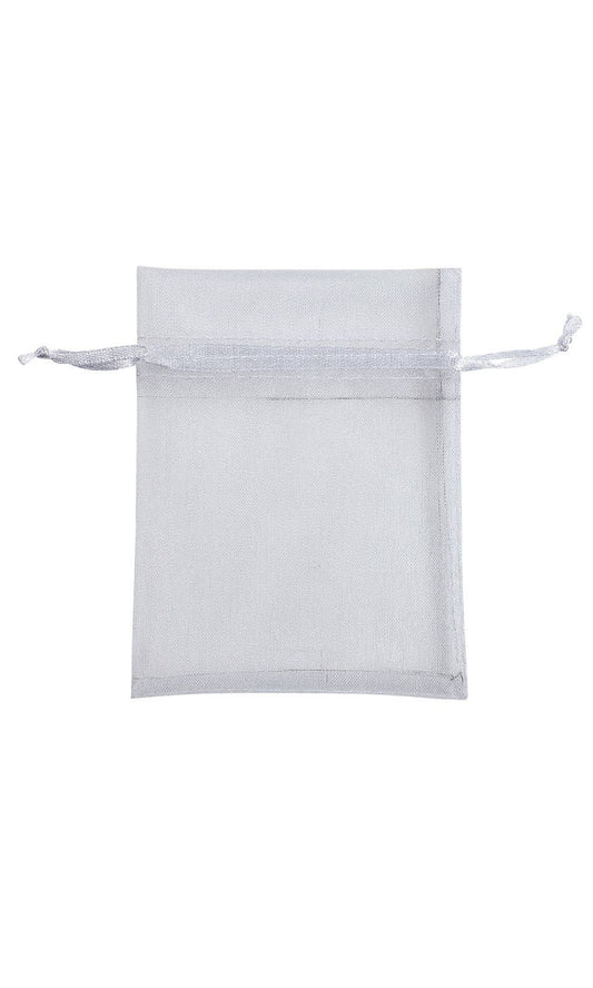 Organza Drawstring Pouch: White / Pack of 10 / 3" x 4"