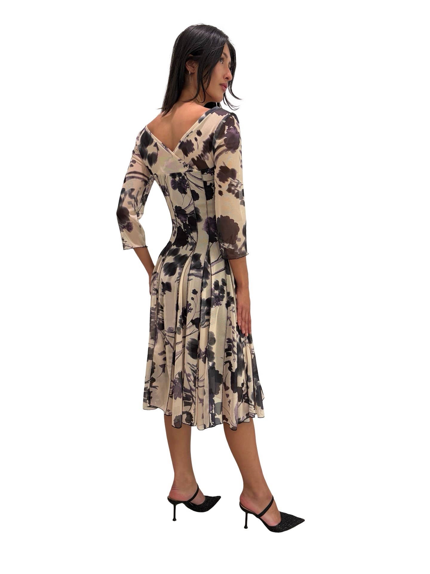 ADDISON  Fit and Flare 3/4 Sleeves Fit and flared Dress